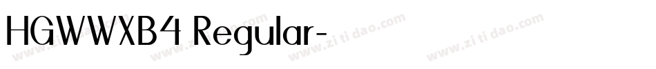 HGWWXB4 Regular字体转换